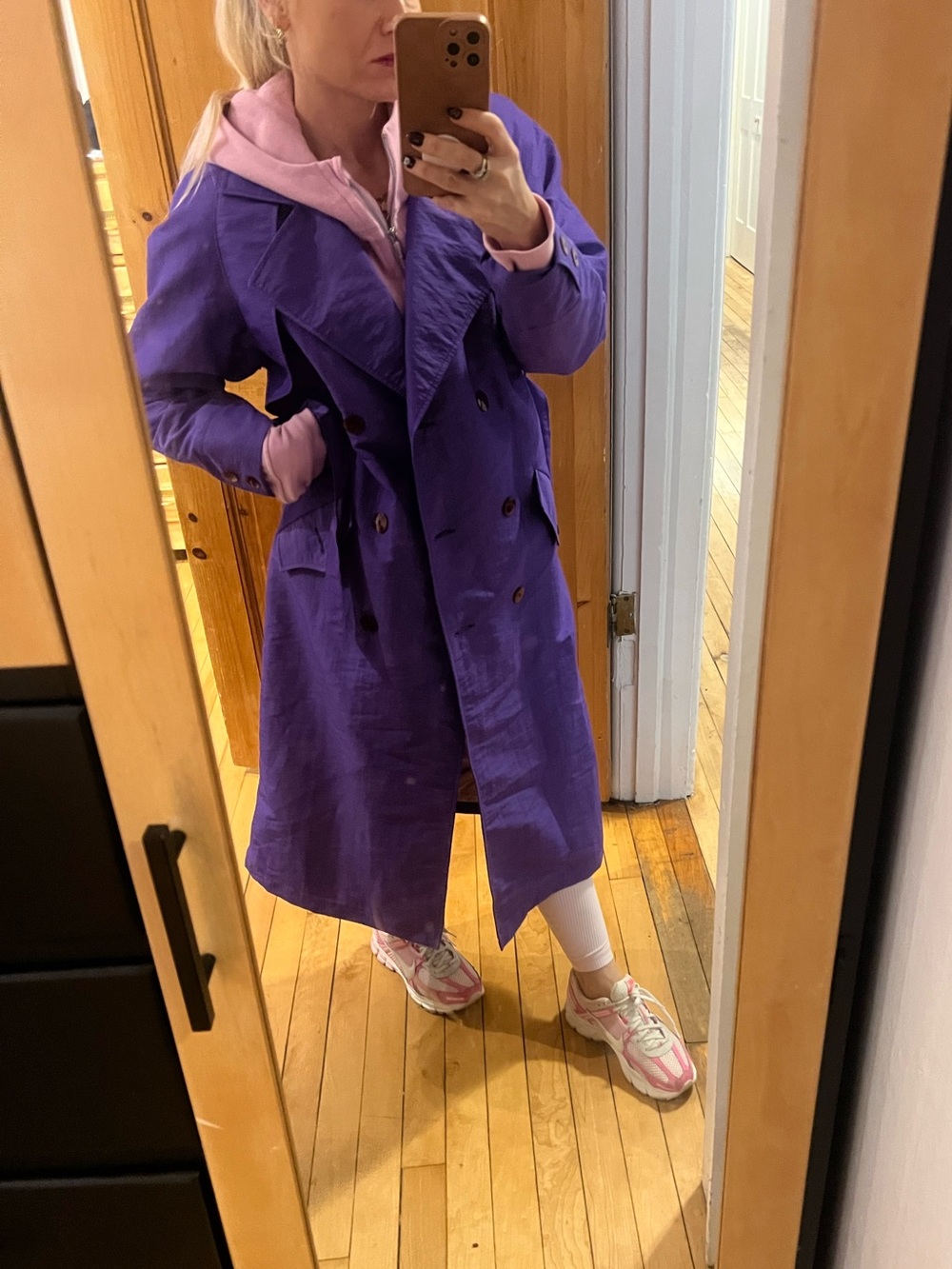 RARE DESIGNER LUBA PARIS VINTAGE Trench Coat - Womenβs Double-Breasted Long Coat